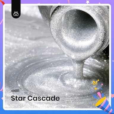 Beetles Silver Cat Eye Gel Nail Polish - Star Cascade Glitter Cat Eye Gel Polish, Wedding Beauty Color with Magnet Soak Off UV Velvet Nail Polish Salon DIY Manicure Gift for Women 15ML - Image 2