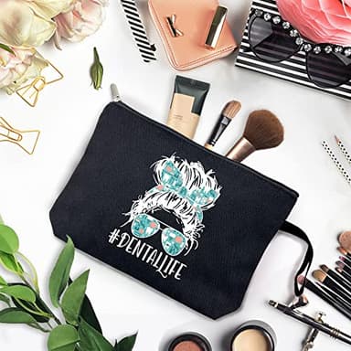 ZHANTUONE Dental Life Cosmetic Bag，Dental Hygienist Gifts， The Best Birthday Gift for Dentists，For Women Dental Hygienist Makeup Bag，Dental Hygienist Student Gifts，Funny Dentists Gift - Image 2