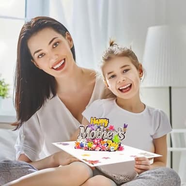 GREETING ART 3D Pop Up Mothers Day Card, Happy Mothers Day Lily Flower Gift Greeting Card with Envelope for Best Mom Women Wife Daughter Grandma - Image 5