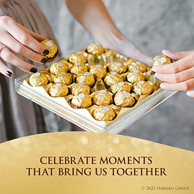 Ferrero Rocher, 42 Count, Premium Milk Chocolate Hazelnut, Chocolates for Gifting, 18.5 oz - Image 4