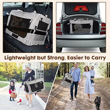 PEGIC Extra Large Cat Carrier for 2 Cats, Portable Soft Sided Large Pet Carrier for Traveling, Indoor and Outdoor Uses, 24"×16"×16" - Image 7