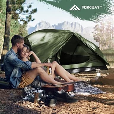 Forceatt Tent 2-3 Person Camping Tent, Waterproof and Windproof 3-4 Seasons Ultralight Backpack Tent, can be Installed Immediately, Suitable for Hiking, Camping, Outdoor (2-Person-Dark Green) - Image 6