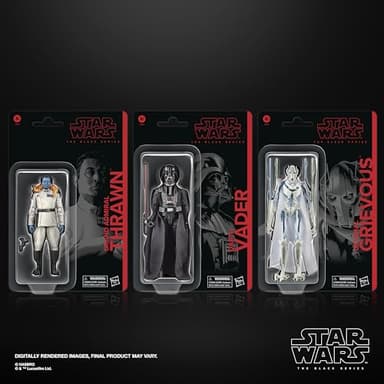 STAR WARS The Black Series Darth Vader, Grand Admiral Thrawn, General Grievous, Masters of Evil Collectible 6-Inch Action Figure 3-Pack (Amazon Exclusive) - Image 3