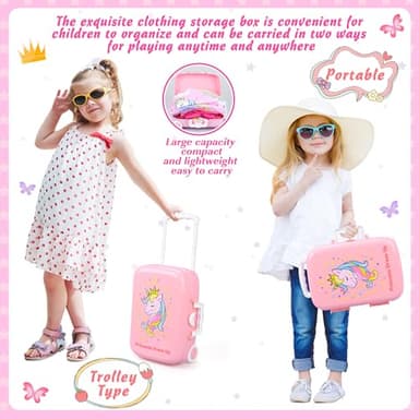 16 Pcs Princess Dress Up Clothes for Little Girl Role Play Costume Gift Set, Princess Mermaid Pretent Play Outfit Toys for Toddler Girls, Cosplay Birthday Party Gift for Girls Age 3 4 5 6 7 + Year Old - Image 7
