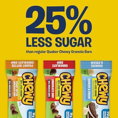 Quaker Chewy Granola Bars, 25% Less Sugar, 2 Flavor Variety Pack, (58 Pack) - Image 5