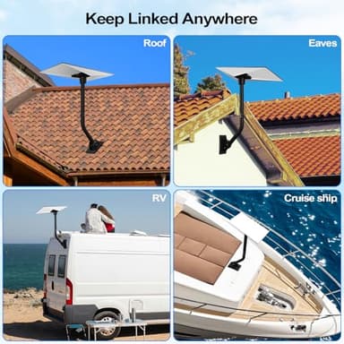BriteZen Starlink Gen 3 Mount Adjustable for V3 Starlink Dish Standard, Wall/Roof/Pole Mount with Aluminum Thickened Adapter for Star Links Internet Kit Complete Accessories - Image 6