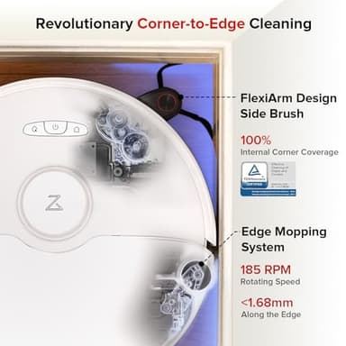 roborock S8 Max Ultra Robot Vacuum and Mop, All-in-One Dock, PreciSense LiDAR Navigation, Smart Dirt Detection, Self-Emptying, 8000Pa Suction for Various Floors, 20mm Auto Lifting for Carpet, White - Image 3