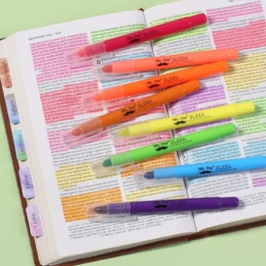 Mr. Pen No Bleed Gel Highlighter, Bible Highlighters, Assorted Colors, Pack of 8 - Image 7