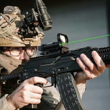 Feyachi RSL-88 Reflex Sight - 4 Reticle Red & Green Dot Sight Optics with Integrated Green Laser Sight Less Than 5mW Output with Pressure Switch - Image 8