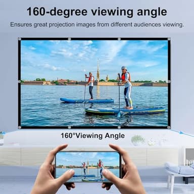 100 inch Projector Screen,DUYIKJ Foldable Washable Portable Rear Front Projector Screen 4K Indoor Outdoor 16:9 HD Projection Movies Screen for Backyard Home Theater Office - Image 2