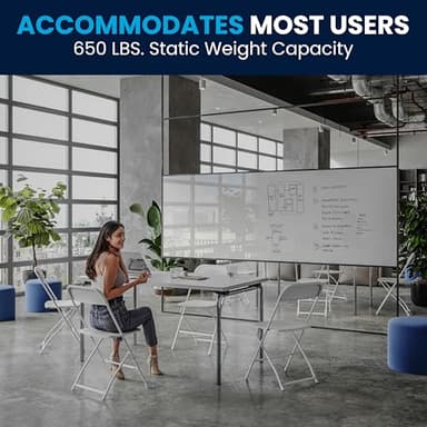 Flash Furniture Hercules Set of 10 Indoor/Outdoor Heavy-Duty Plastic Folding Chairs, Foldable Commercial Stacking Chairs with 650-lb. Static Weight Capacity, White - Image 10