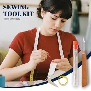 2025 New Big Eye Steel Sewing Needles Kit, 37Pcs Sewing Tool Set Fix Anything Anytime Portable Beginner-Friendly, Upgrade Needle Thread Hand DIY Embroidery Crafting Kit Tool (31Pcs) - Image 4