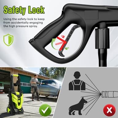 Pressure Washer, Power Washer with 4 Quick Connect Nozzles, High Pressure Cleaning Machine with Foam Cannon for Cars/Fences/Driveways/Patios/Home Cleaning - Image 5