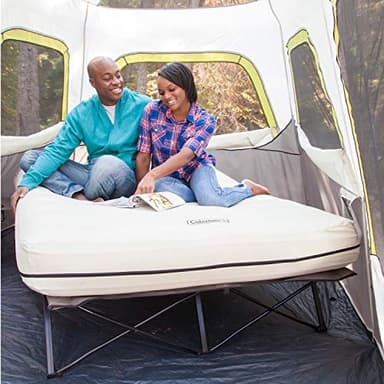 Coleman Queen-Size Airbed Cot Combination, Folding Air Mattress with Steel Frame & Side Table, Battery Pump Included, Great for Camping, Lounging, Elevated Sleeping, Guests, & More - Image 5