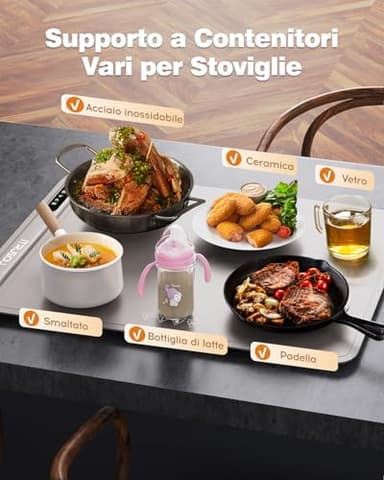 iTRUSOU Electric Warming Tray - Full Surface Heating,Rollable & Portable,Premium Silicone Nano-Material,3 Temperature Settings,Auto Shut-Off -Versatile Food Warmer for Gatherings,Parties,Everyday Use - Image 3