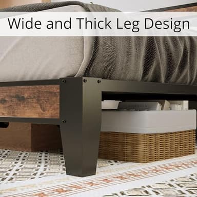 LIKIMIO Twin Bed Frames, Storage Headboard with Charging Station, Solid and Stable, Noise Free, No Box Spring Needed, Easy Assembly - Image 7