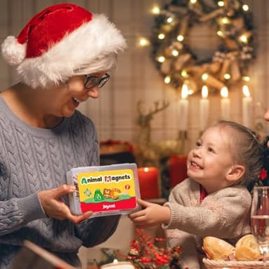 JoyCat Wooden Thick Alphabet Magnets for Toddlers Fridge Large Size Cute Animal Colorful ABC Magnetic Letters 26 Uppercase Letters Educational Toy Set for Kids Toddlers Preschool Learning Spelling - Image 7