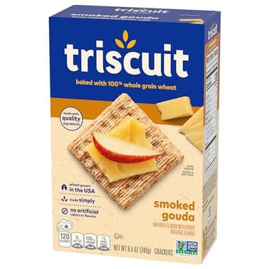 Triscuit Smoked Gouda Whole Grain Wheat Crackers, Lunch Snacks, Bulk Snack Crackers, 6 - 8.5 oz Boxes - Image 16