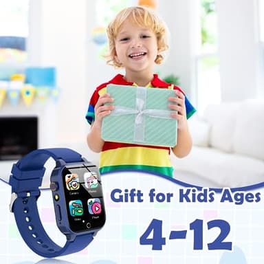 Luyiilo Smart Watch for Kids, with 26 Puzzle Games, Touch Screen, HD Camera, Alarm Clock, Toys for Ages 4-12 Years Old.Birthday Gift for Boys Girls (Blue) - Image 8