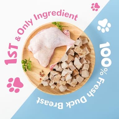 PAWUP Freeze Dried Duck Treats for Cats Dogs, Rawhide Free Freeze-Dried Raw Food Topper, High Protein, Gluten&Grain Free, 4.6oz - Image 2