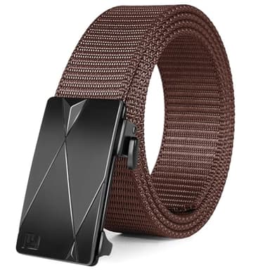 FAIRWIN Ratchet Belts for Men - Nylon Web Belts for Golf Work Casual, Adjustable Webbing for Daily/Outdoor/Business - Image 1