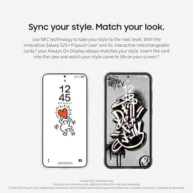 Samsung Galaxy S25+ Flipsuit Rugged Phone Case, Protective Cover, Shockproof, Durable Design, Included Interactive Card Syncs with Screen, US Version, EF-JS936CBEGUS, Black - Image 3