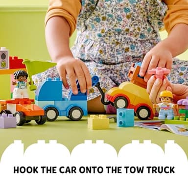 LEGO DUPLO Classic Cars and Trucks Brick Box Playset, Educational STEM Toy, Preschool Building Set for Toddlers Aged 18 Months Plus, Learning Toy to Develop Fine Motor Skills, 10439 - Image 5