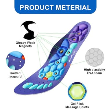 Orthopedic Acupressure Insoles – Reflexology Massage Insoles for Pain Relief, Comfortable Foot Support for Men and Women (Blue, L(Men 9.5-12/Women 10.5-13)) - Image 6