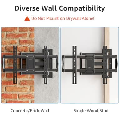 MOUNTUP Full Motion TV Wall Mount with 30” Extension & Tilt & Swivel for Most 42-75 Inch TVs, Long Arm TV Mount Corner Bracket Articulating Arm Mount, Max VESA 600x400mm and Up to 99 lbs, MU0057-L - Image 9