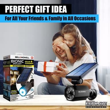 Bell+Howell Bionic Spotlight LED Solar Lights Solar-Powered Spot Light with 25 Feet Motion Sensor Outdoor Waterproof Frost Resistant Yard Outdoor Lighting As Seen On TV (Original, Set of 2) - Image 8