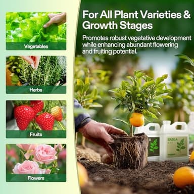 VIVOSUN Liquid Nutrients Base A & B Bundle, Grow Big Hydroponic Fertilizer, Supports Vegetative and Flowering Stages for Outdoor, Indoor Plants, Best Plant Food, Set of Quarts - Image 6
