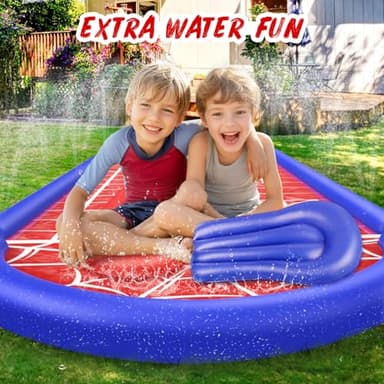 30Ft Slip Water Slide with 2 Bodyboards, Extra Long Slip and Slide Heavy Duty Double Lane for Adults and Kids, Summer Outdoor Water Toys Outside Play Backyard Games with Sprinkler - Image 4