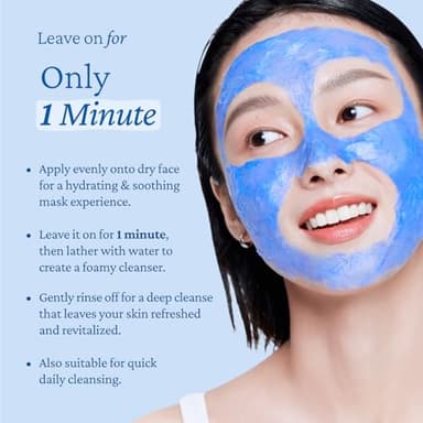 belif Super Knights - Soothing Hydration Cleansing Mask, 3-in-1 Facial Mask & Cleanser with Hyaluronic Acid, Squalane, Madecassoside | For Dry and Sensitive Skin | Korean Skincare (5.0 fl. oz) - Image 7