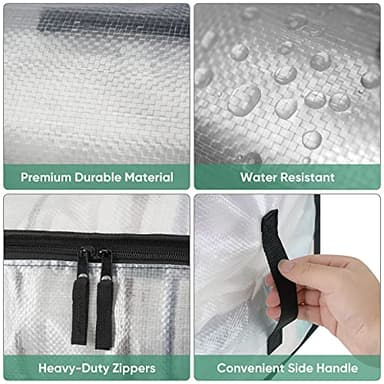 BALEINE 6-Pack Oversized Moving Bags with Reinforced Handles, Heavy-Duty Storage Tote for Clothes, Moving Supplies (Clear, 6-Pack) - Image 6