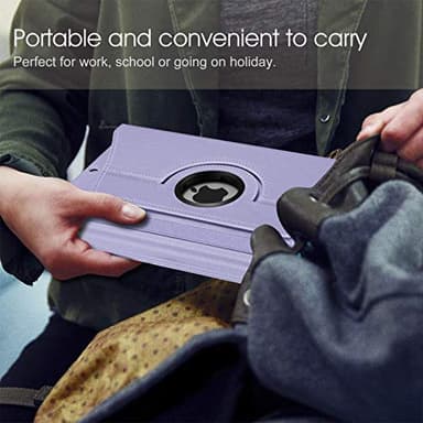 Fintie Rotating Case for iPad 9th Generation (2021) / 8th Generation (2020) / 7th Gen (2019) 10.2 Inch - 360 Degree Rotating Stand Cover with Pencil Holder, Auto Wake Sleep, Lilac Purple - Image 7