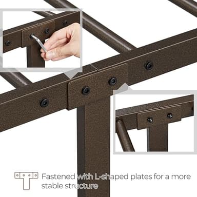 Yaheetech Classic Metal Platform Bed Frame Mattress Foundation with Victorian Style Iron-Art Headboard/Footboard/Under Bed Storage/No Box Spring Needed/Full Size Bronze - Image 7