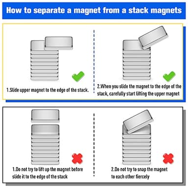 FINDMAG 100Pcs Strong Neodymium Magnets Bar, Heavy Duty Rare Earth Magnets, Rectangular Magnetic Bar, Small Powerful Magnetic Bar for Crafts Kitchen DIY Tool Storage Science Office – 10x5x2mm - Image 6