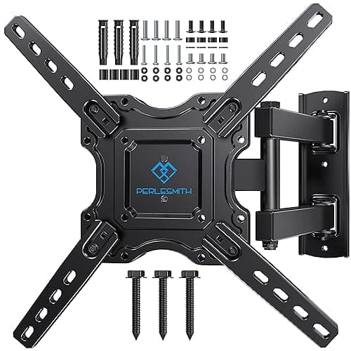 PERLESMITH Full Motion TV Wall Mount for Most 26-60 inch Flat Curved OLED 4K TVs up to 77lbs, Wall Mount TV Bracket with Swivel & Extension Arm, Tilt, Leveling, Max VESA 400x400mm, PSMFK12 - Image 1