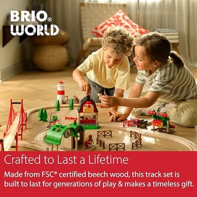 BRIO World Expansion Pack Beginner - 11-Piece Wooden Train Track Set - Compatible with All Railway Sets - FSC-Certified Wooden Tracks - Enhances Cognitive Skills - Durable & Safe - Ages 3 & Up - Image 6