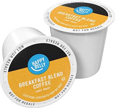 Happy Belly Light Roast Coffee Pods, Breakfast Blend, Compatible with Keurig 2.0 K-Cup Brewers, 24 Count - Image 1
