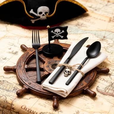 Alata Cube Black 20-Piece Forged Silverware Set Stainless Steel Flatware Set,Service for 4,Matte Satin Polished Cutlery Set,Dishwasher Safe - Image 7