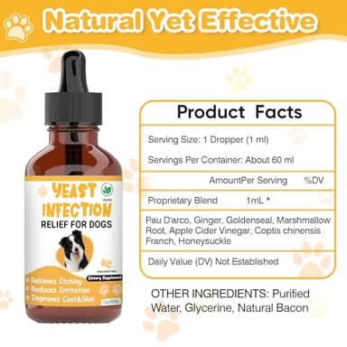 Natural Yeast Infection Treatment for Dogs,Supports Healthy Itch Relief,Inflammation Relief,Allergy Relief & More,Dog Ear Infection Treatment,Itch Relief for Dogs,Ear Infection Treatment for Dog - Image 2