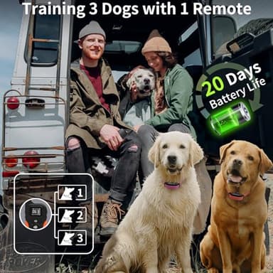 PaiPaitek No Shock Dog Training Collar with Remote 3300ft Range, Strong Vibrating Dog Collar Beep and Vibrate Only, Waterproof & Rechargeable Vibration Collar for Small Medium Large Dogs - No Prongs - Image 5