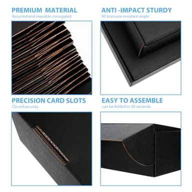 DUZCLI Small Shipping Boxes 8x6x3 Inch (25 Pack) - Sturdy Black Corrugated Cardboard Boxes for Small Business, Ecommerce, Mailing & Packaging | Recyclable Gift & Storage Boxes - Image 3