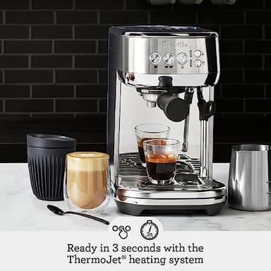 Breville Bambino Plus Espresso Machine BES500BTR, Black Truffle - Image 3