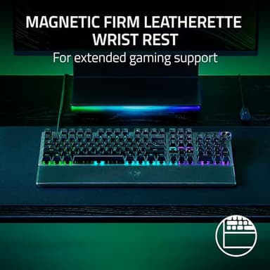 Razer Huntsman V3 Pro Esports Gaming Keyboard: Analog Optical Switches - Razer Snap Tap - Rapid Trigger - Adjustable Actuation - Media Keys & Dial - Doubleshot PBT Keycaps - Wrist Rest - Black - Image 10
