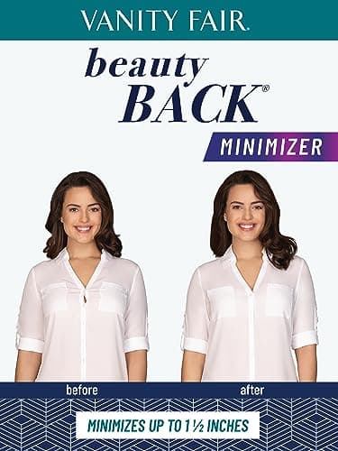 Vanity Fair Womens Beauty Back Smoothing Bra, Bust Line Up To 1.5", Non Padded Cups H Minimizer Bra, Ghost Navy, 34H US - Image 5