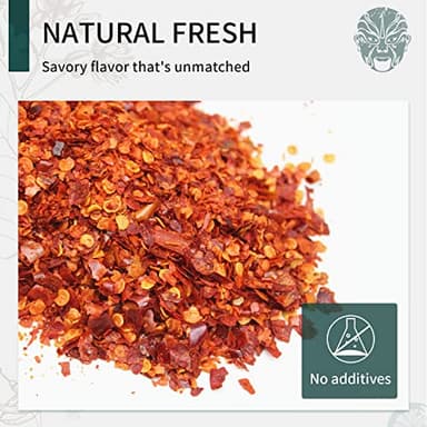 Soeos Chili Flakes, 7oz (198g), Medium Hot, Dried and Crushed Red Chili Pepper Flakes, Premium Chili Powder for Pizza, Chowder, Seafood, and Pasta - Image 4