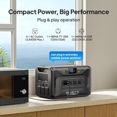 BLUETTI Apex 300 Portable Power Station, 2764.8Wh Solar Generator LFP Battery Backup with 6 3840W AC Outlets (7680W Surge), Simultaneous 120V/240V Output & Black Start, for Home, RV and Emergencies - Image 3