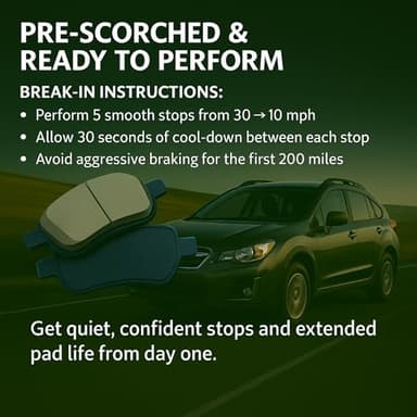 QUALITY-BUILT Premium Ceramic Rear Brake Pads 1001-1114C Compatible with 2005-2023 Subaru (BRZ, Crosstrek, Forester, Impreza, Legacy, Outback, WRX, XV, XV Crosstrek) - Image 8